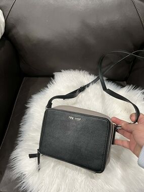 Nine West Two-Tone Crossbody Bag - Black & Taupe